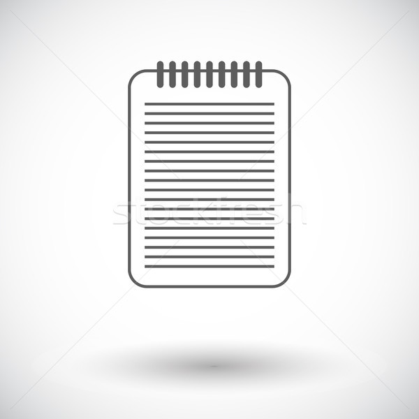 Documento ícone branco papel metal pintura Foto stock © smoki