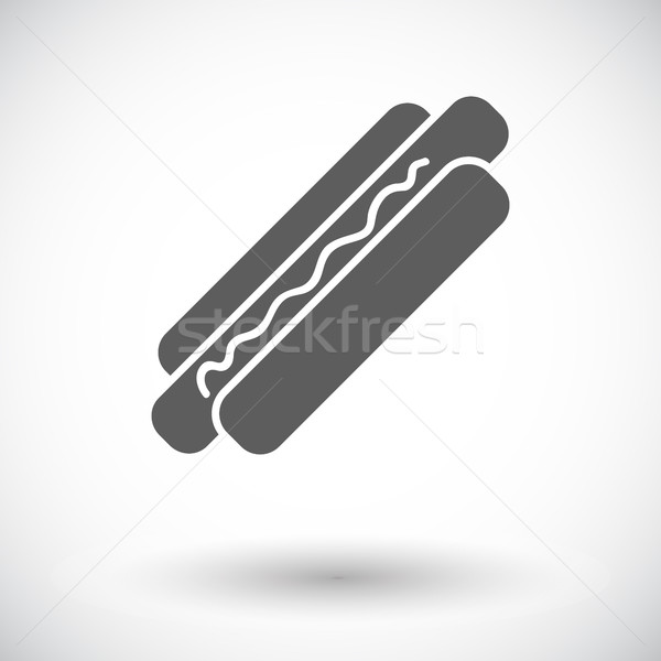 Hot dog Symbol weiß Essen Design Zeichen Stock foto © smoki