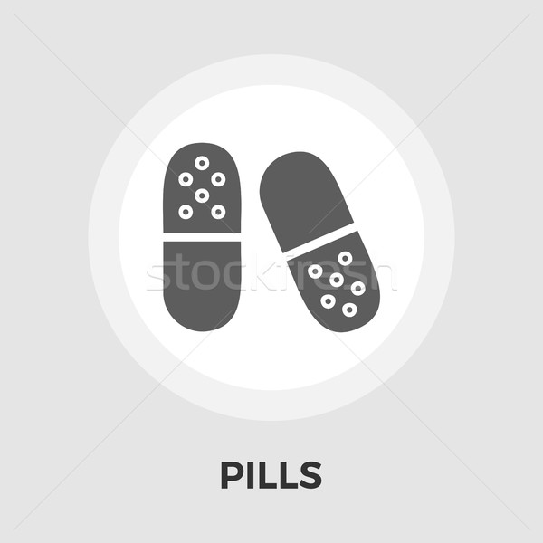 Contraceptive pills vector flat icon Stock photo © smoki