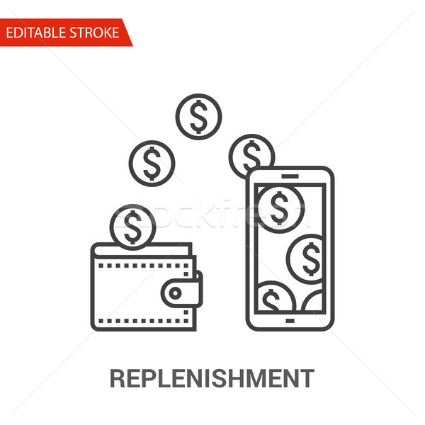 Replenishment Icon. Thin Line Vector Illustration Stock photo © smoki