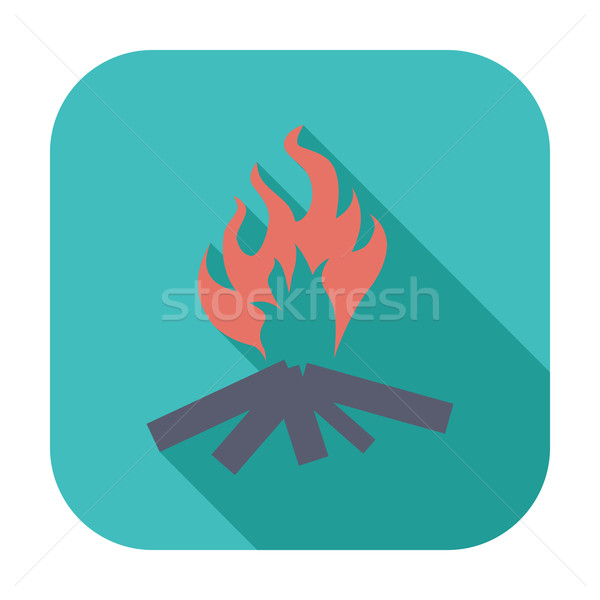 Falò colore icona fuoco natura design Foto d'archivio © smoki