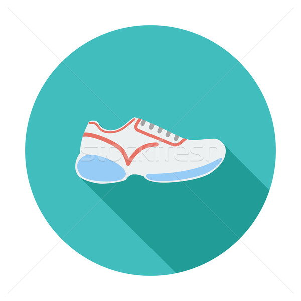 Foto stock: Sapatos · ícone · cor · esportes · fitness · verde