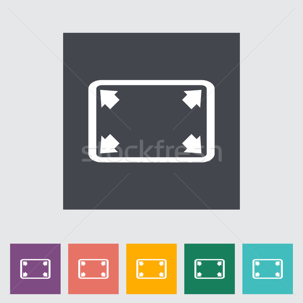 Deploying video flat icon. Stock photo © smoki