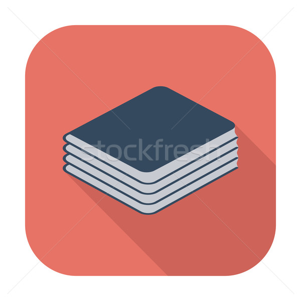 Libro icono color negocios papel naranja Foto stock © smoki