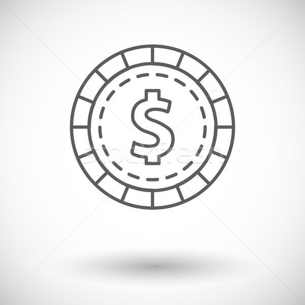 Gokken chips icon witte geld teken Stockfoto © smoki