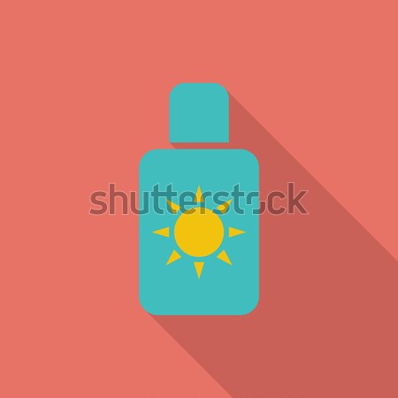 Zonnebrandcrème icon vector lang schaduw web Stockfoto © smoki