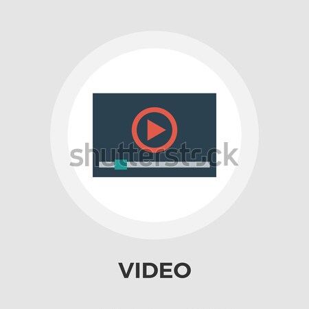 Video player vector flat icon Stock photo © smoki
