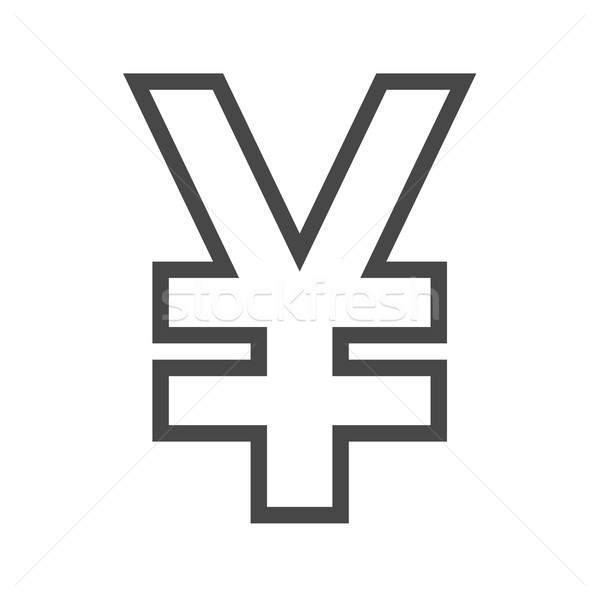 Yen Thin Line Vector Icon Stock photo © smoki