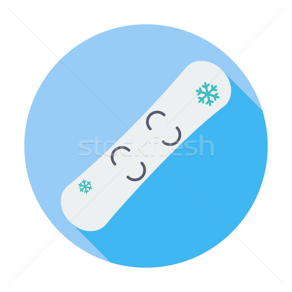Foto stock: Snowboard · color · icono · deportes · invierno · esquí