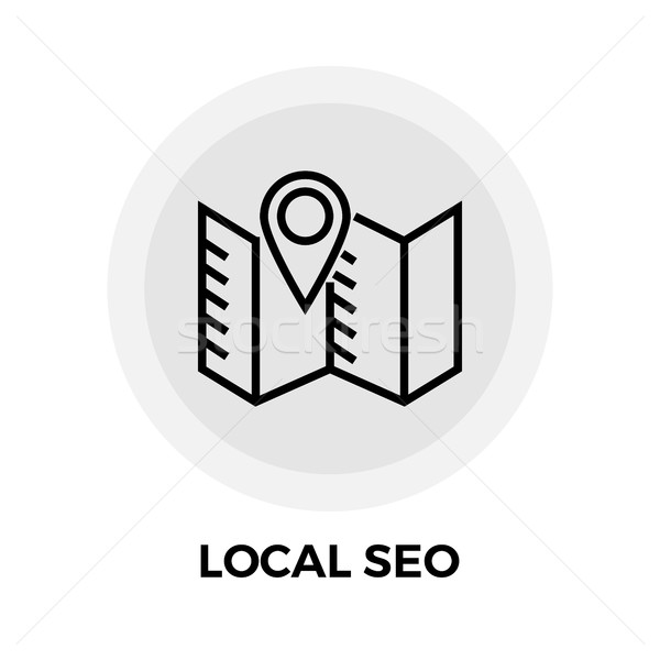 Stock photo: Local SEO Line Icon