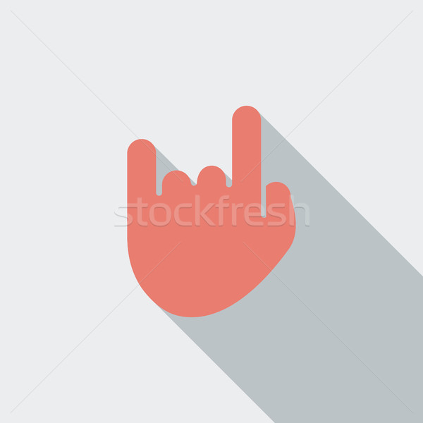 Rock toczyć podpisania ikona wektora długo Zdjęcia stock © smoki