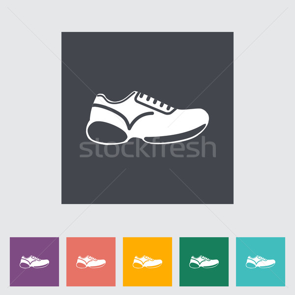 Shoes flat icon. Stock photo © smoki