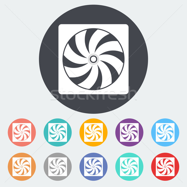 Radiator fan flat icon. Stock photo © smoki