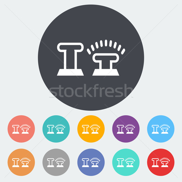 Icono bloqueo coche puertas círculo diseno Foto stock © smoki