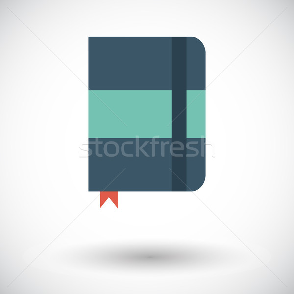 Papieru notebooka ikona biały książki tle Zdjęcia stock © smoki