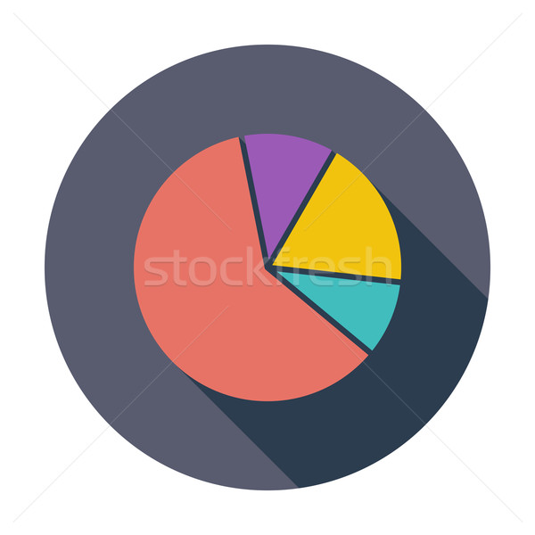 Graph single flat icon. Stock photo © smoki