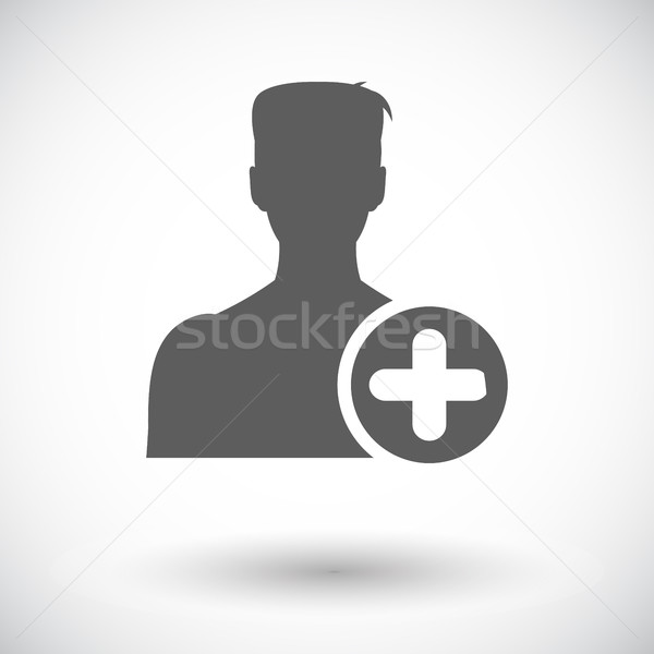 Stockfoto: Vrienden · icon · witte · internet · achtergrond · netwerk