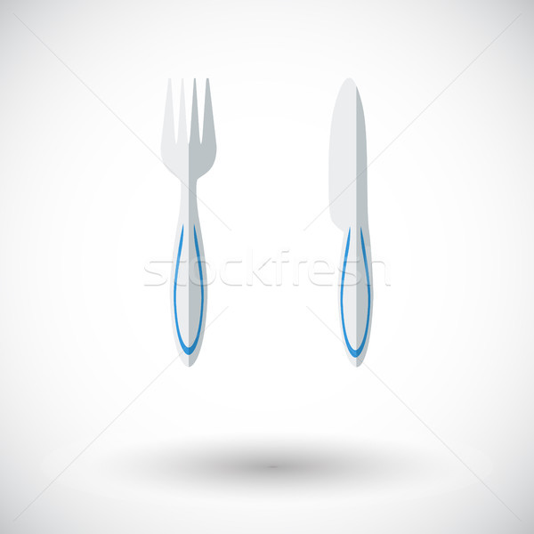 Stock photo: Knife and fork