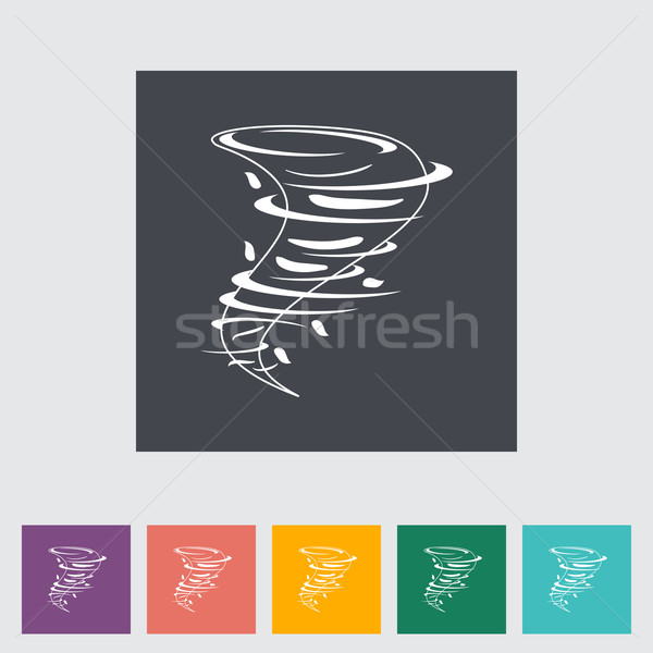Tornado flat icon. Stock photo © smoki