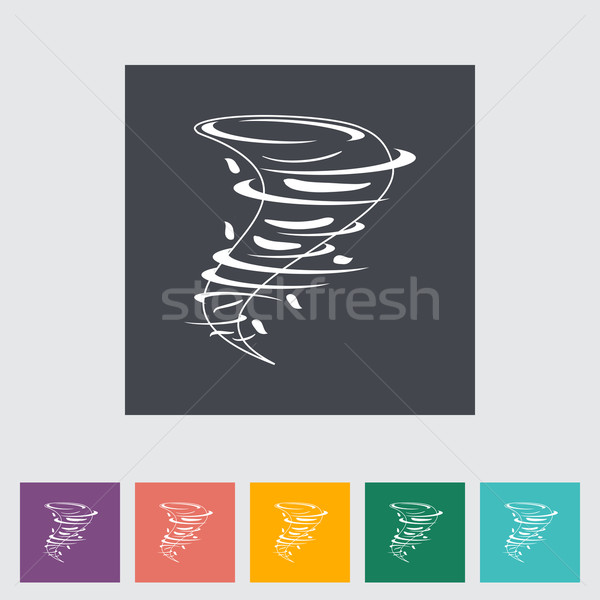 Stock photo: Tornado flat icon.