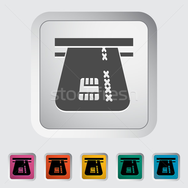 Credit card single flat icon. Stock photo © smoki