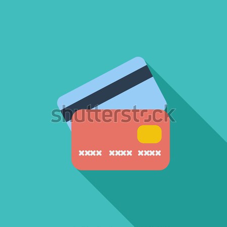 Credit card flat single icon. Stock photo © smoki