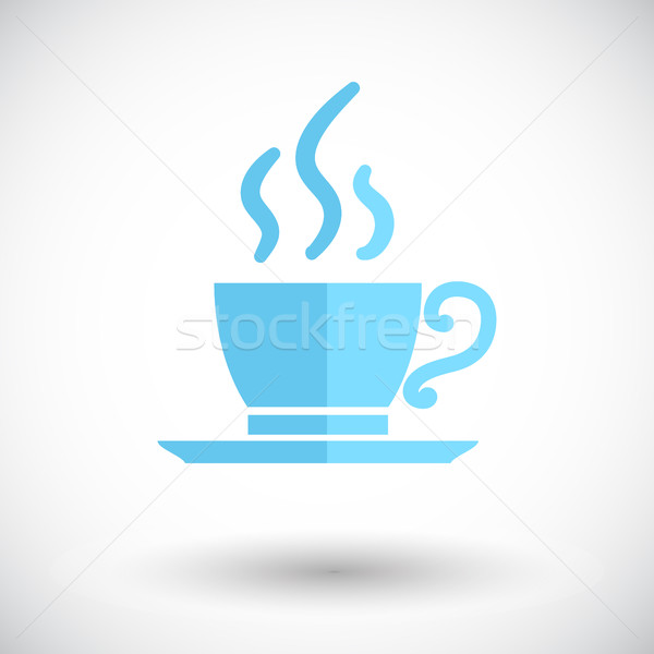 Foto stock: Café · ícone · branco · café · chocolate · fundo