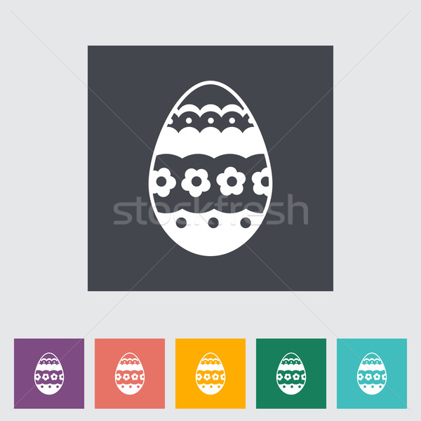 Easter egg icona Pasqua fiore arte gruppo Foto d'archivio © smoki