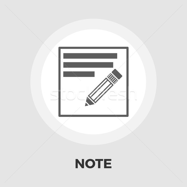 Note icon flat Stock photo © smoki