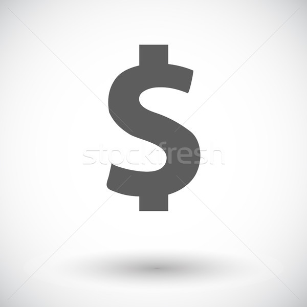 Foto stock: Dólar · cantar · ícone · branco · banco · numerário