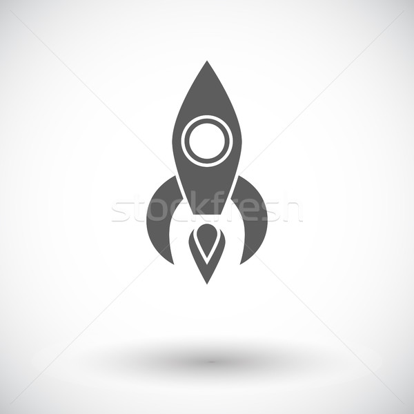 Rachetă subtire linie vector icoană web Imagine de stoc © smoki
