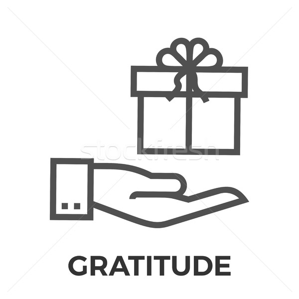 Gratitude thin line vector icon Stock photo © smoki