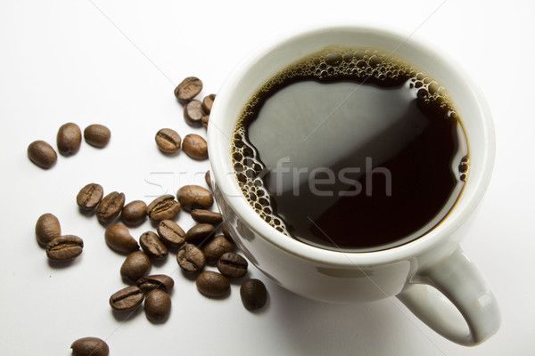 Csésze kávé izolált fehér ital fekete Stock fotó © smoki