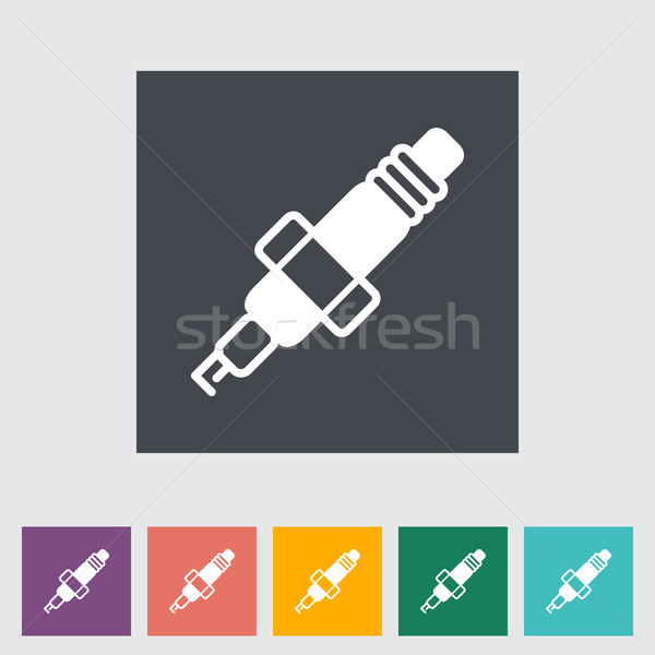 Sparkplug single flat icon. Stock photo © smoki
