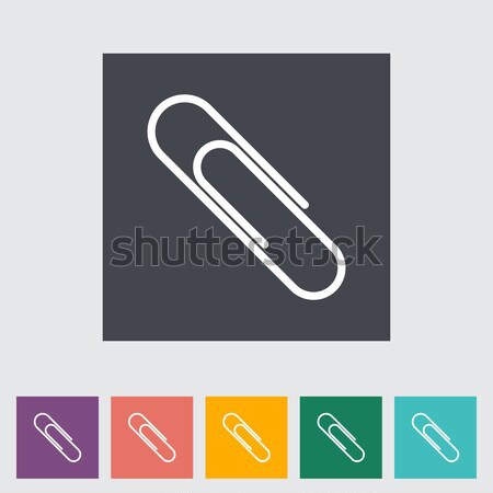 Clip flat icon Stock photo © smoki