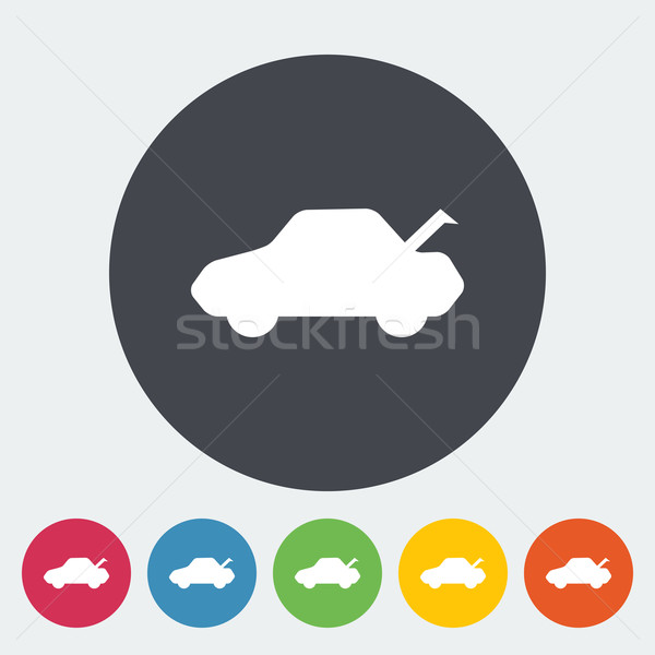 Autó ikon kör absztrakt terv művészet Stock fotó © smoki