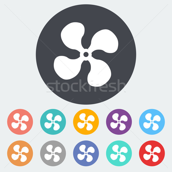 Foto stock: Ventilador · icono · círculo · ordenador · diseno · signo