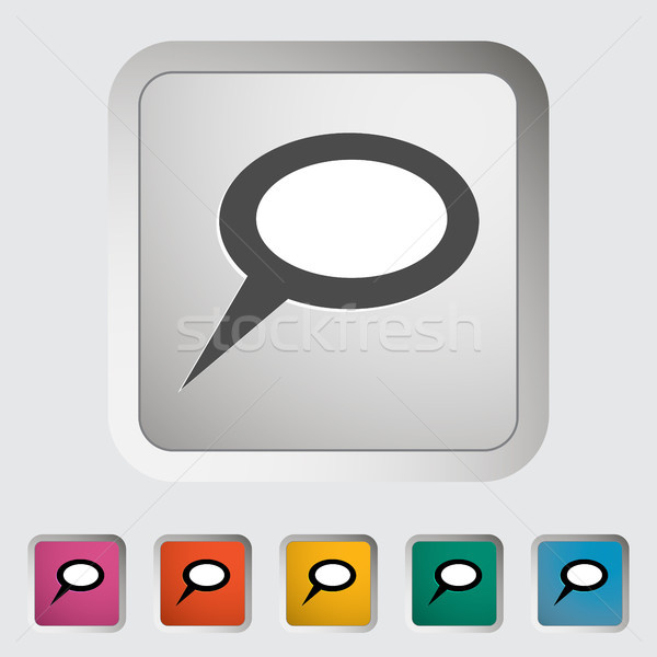 Stockfoto: Chat · icon · eps · ontwerp · technologie · kunst