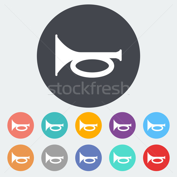Chifre ícone círculo tecnologia assinar alto-falante Foto stock © smoki