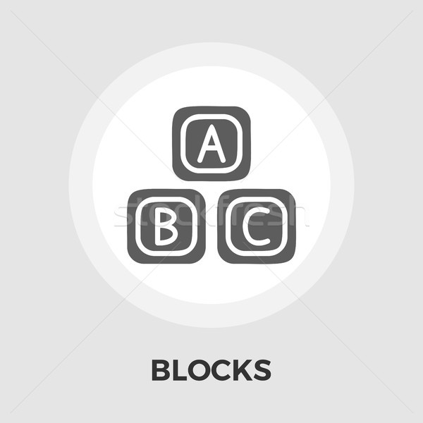 Bloques vector icono aislado blanco Foto stock © smoki