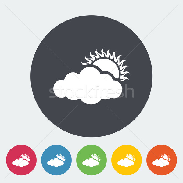 Overcast single icon. Stock photo © smoki