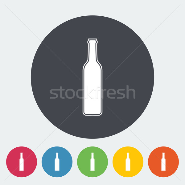 Stock photo: Wine flat icon