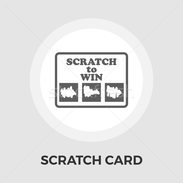 Scratch card vector flat icon Stock photo © smoki
