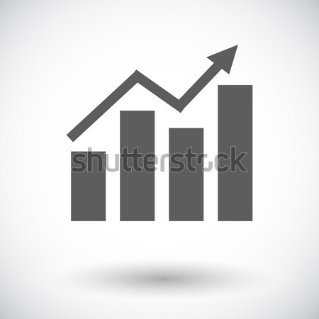 Gráfico ícone branco arte bar financiar Foto stock © smoki