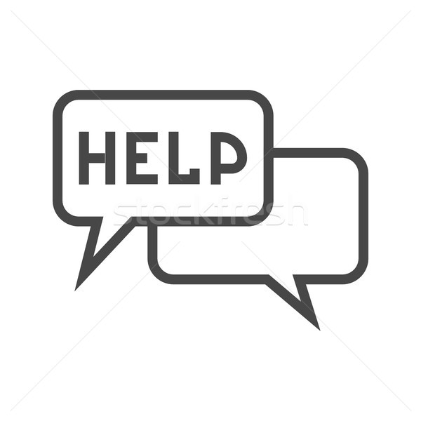 Help Thin Line Vector Icon. Stock photo © smoki