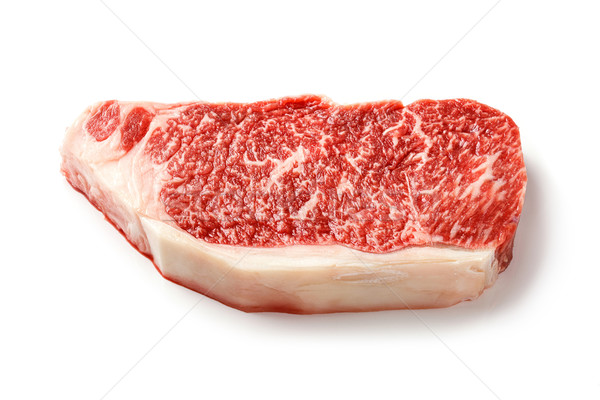 Wagyu striploin steak isolated on white Stock photo © smuay