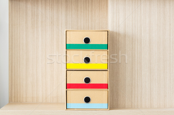 Corrugated paper drawer Stock photo © smuay