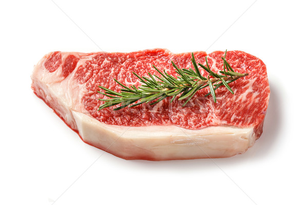Wagyu striploin steak isolated on white Stock photo © smuay
