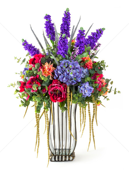 Stockfoto: Boeket · bloemen · elegantie · steeg · chrysant · lavendel