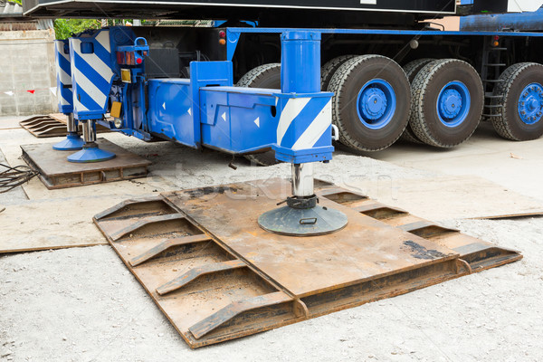 Crane outrigger pad Stock photo © smuay